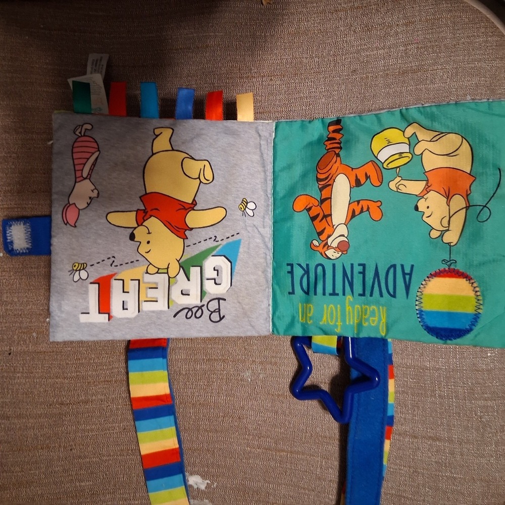 Disney Baby Winnie The Pooh Accordion Crinkle Soft Book EUC - Picture 5 of 7